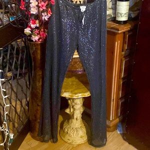 Finesse USA black shear sparkly dress pants